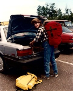 Me getting ready to go to Yosemite National Park to fight fires, 1990.
